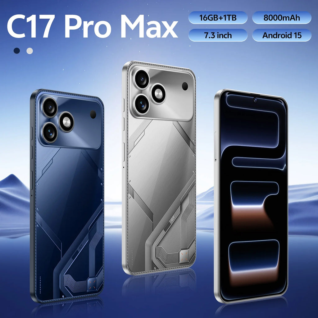 Tidesmit 5G Smartphone: 16GB RAM, 1TB Storage, 7.3-inch AMOLED Silver Tidesmit