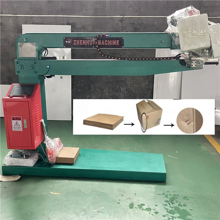 ZH-GDJ Single Piece Semi Auto Manual Box Stitching Nailing Making  Corrugated Cardboard Carton Box Stapler Stapling Machine