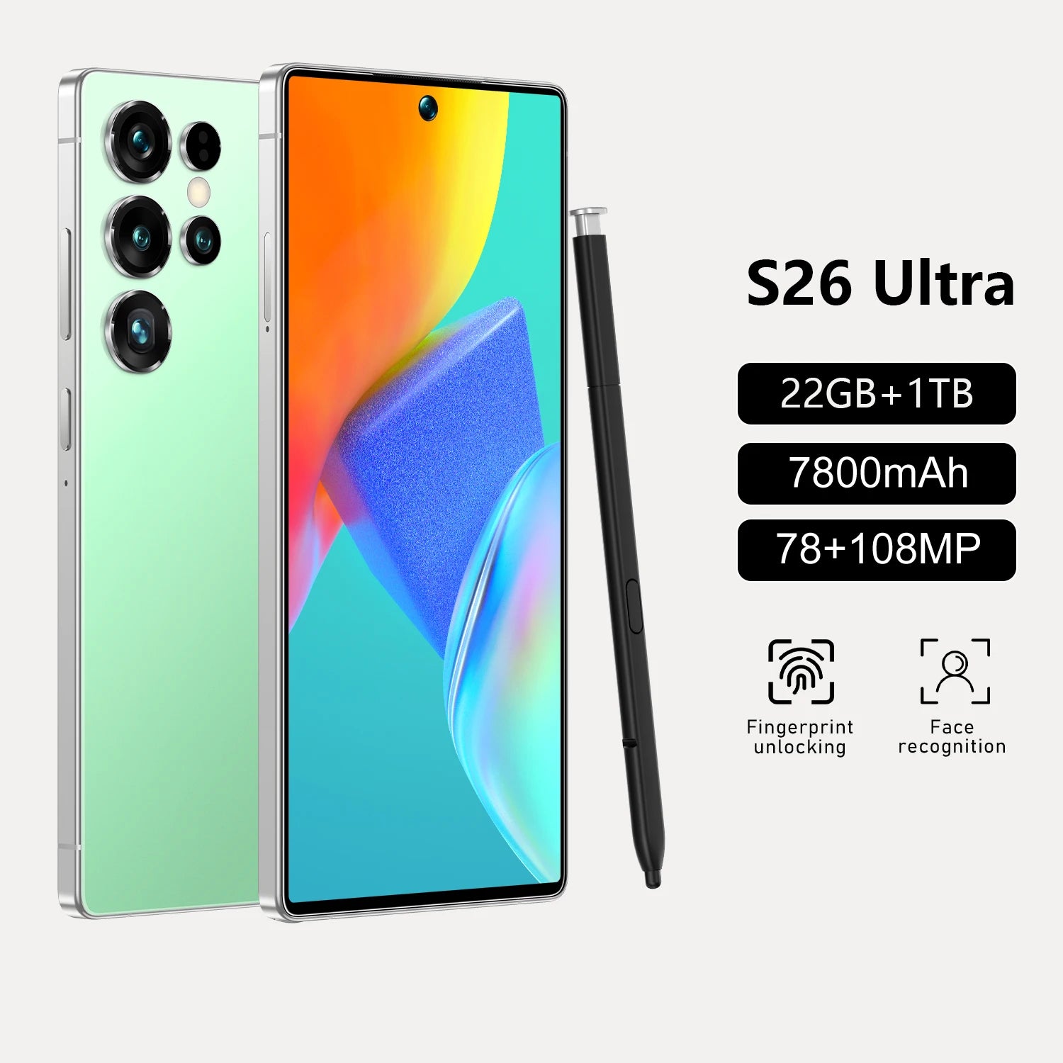 Tidesmit 5G Android Smartphone: 7.3-Inch Display, 22GB RAM, 1TB Storage Tidesmit