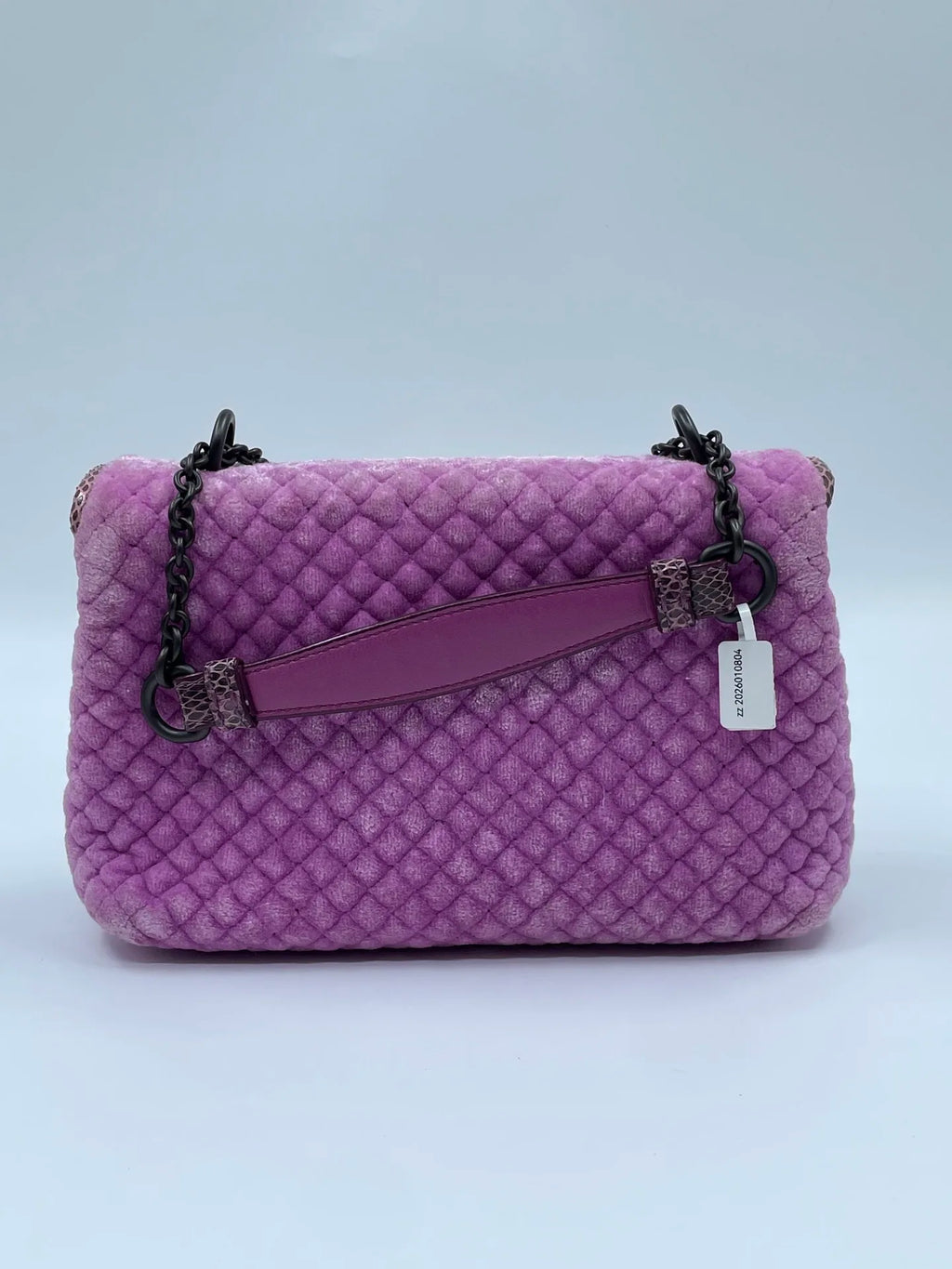 Luxury Second-hand Fashion | Classic Purple Velvet Woven Shoulder Bag | Cute and Elegant Stylish Design