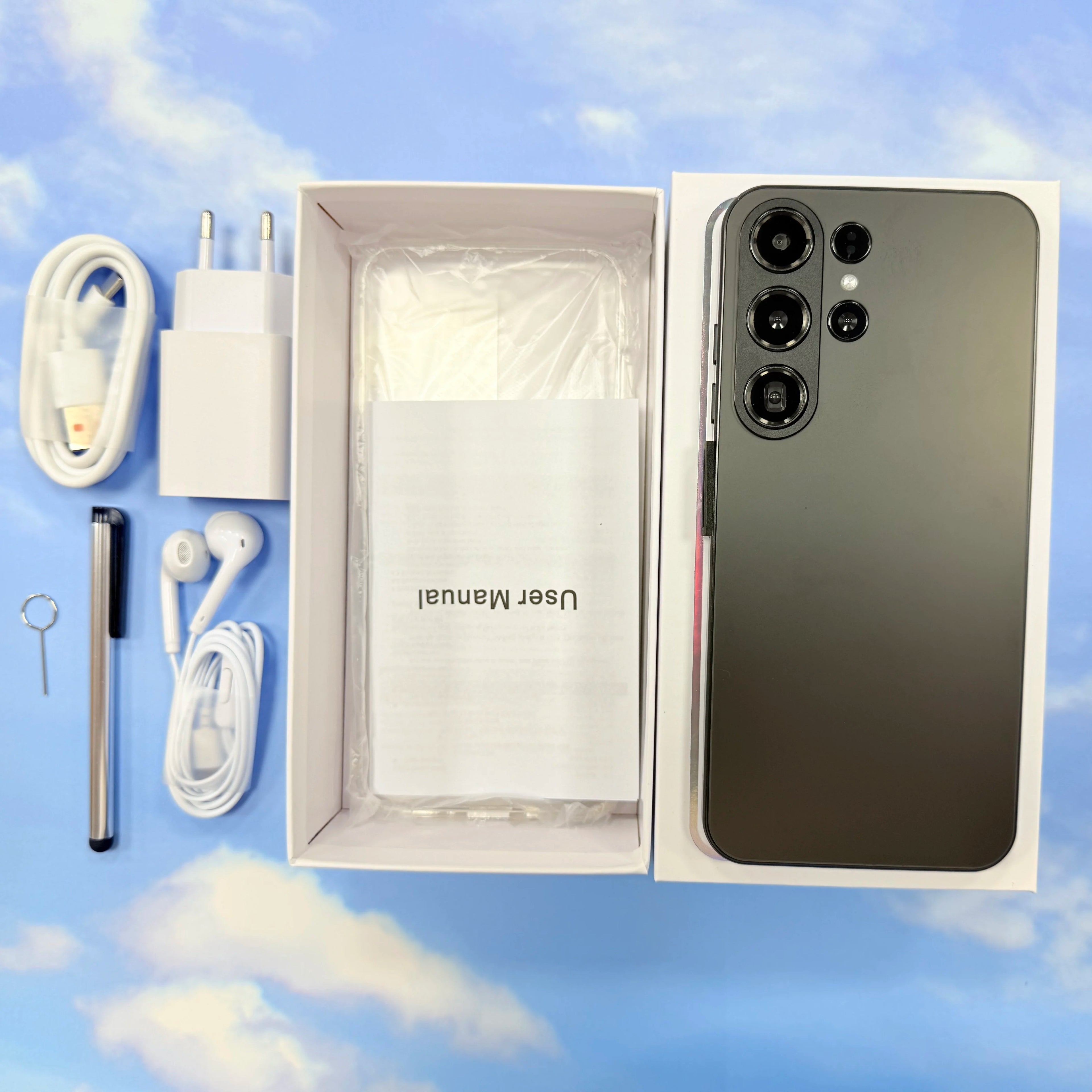 S26 Ultra Android 16 smartphone with 7.3 inch display, 8000mAh battery, and 2TB storage, view from angle 3