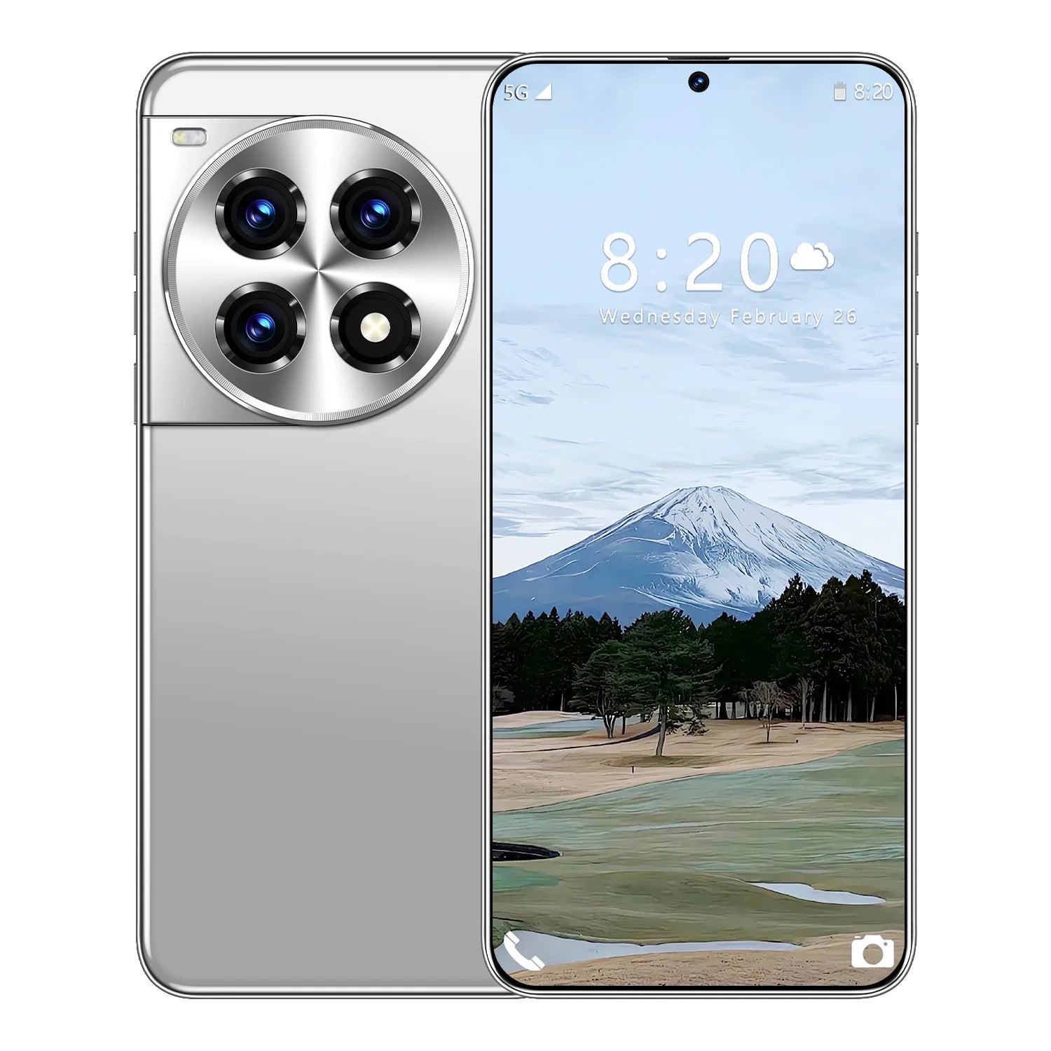 5G Smartphone Unlocked 16GB RAM 1TB Storage - 7.3 Inch AMOLED Display White 16g 1TB Tidesmit
