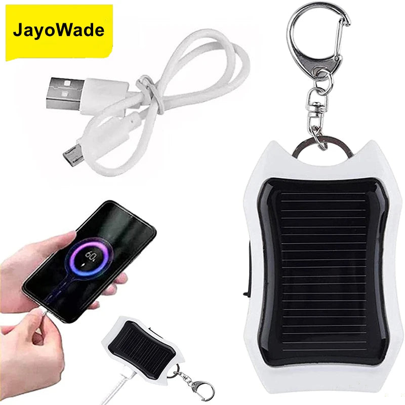 Solar Charger Mobile 1200mAH Keychain Power Supply Charger Battery Power Bank Cellphone New With Keychain Tidesmit