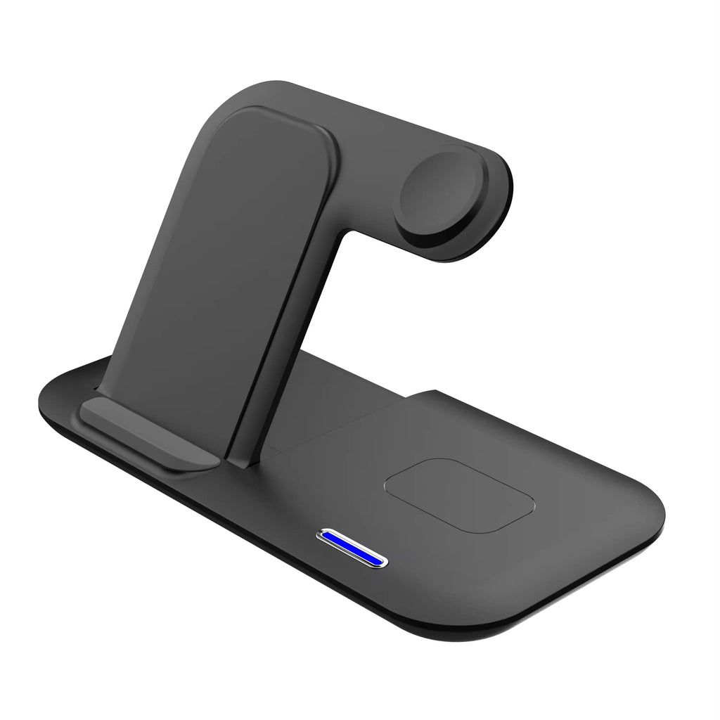 2025 Multifunction Foldable Wireless Charger 15W 3 in 1 Fast Portable Charging Station for Mobile Phone/earphone/watch Tidesmit