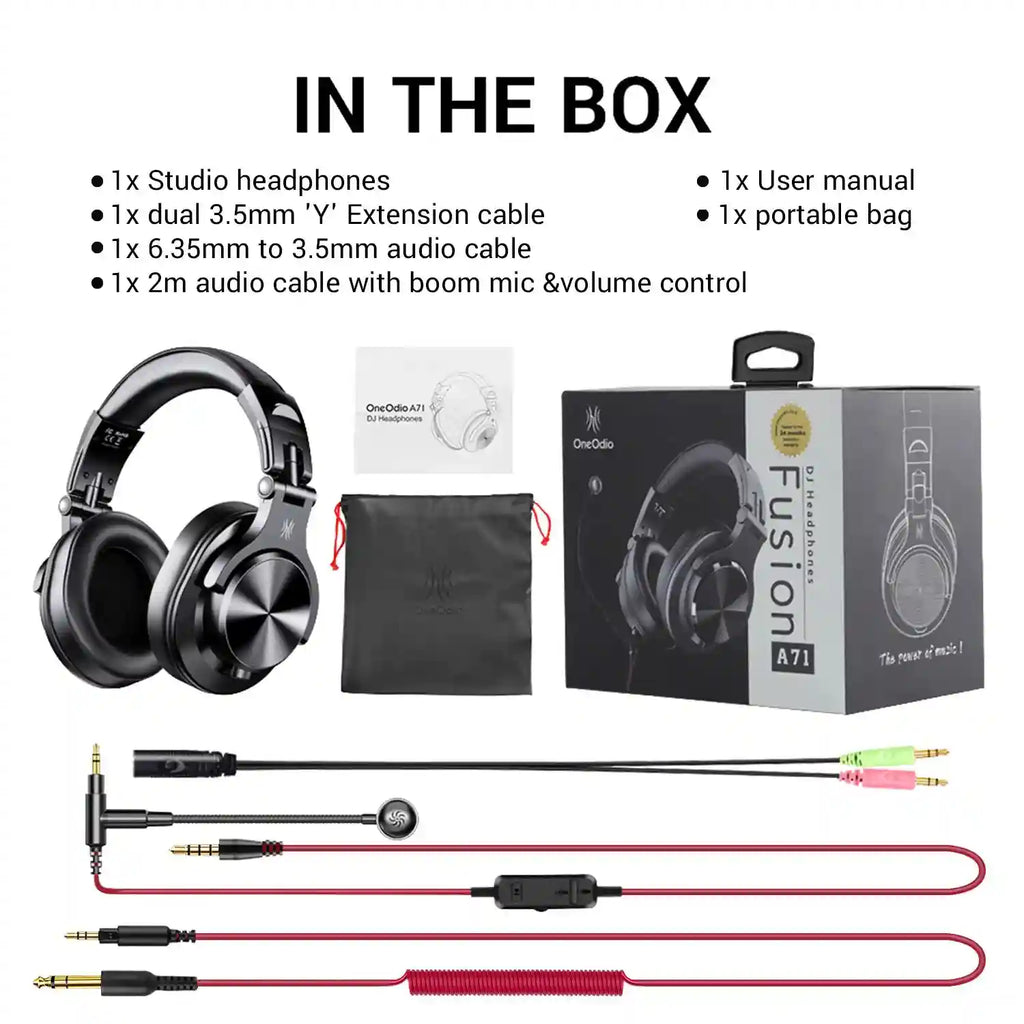 Tidesmit A71 Studio DJ Wired Headphones - Over-Ear Stereo Monitor Tidesmit