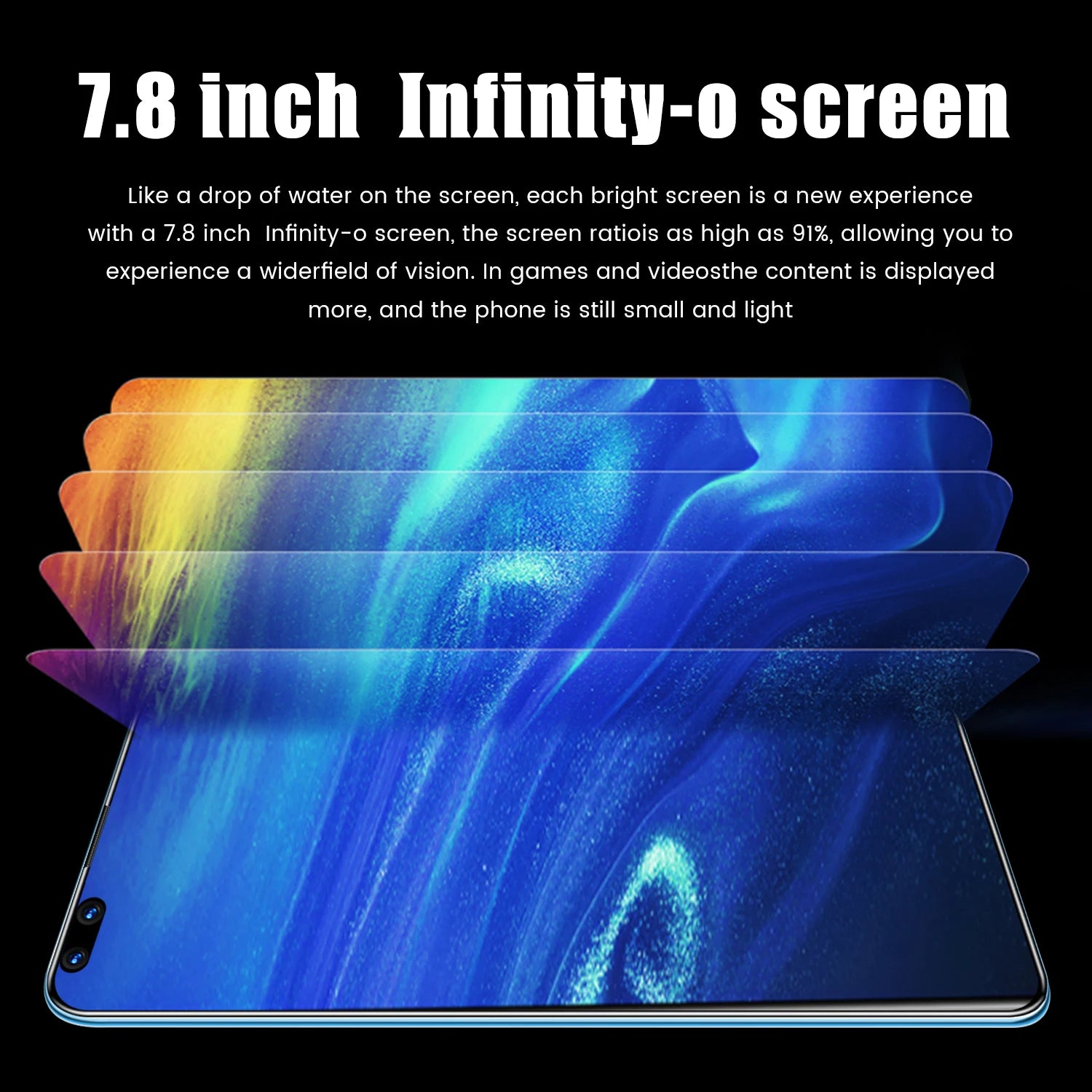 New P60 Pro 7.8 Inch 10 Core Smart Phone 16GB+512GB 4K HD GPS Navigation 5G Android SmartPhone 40+48MP Game Mobile Phone - Tidesmit