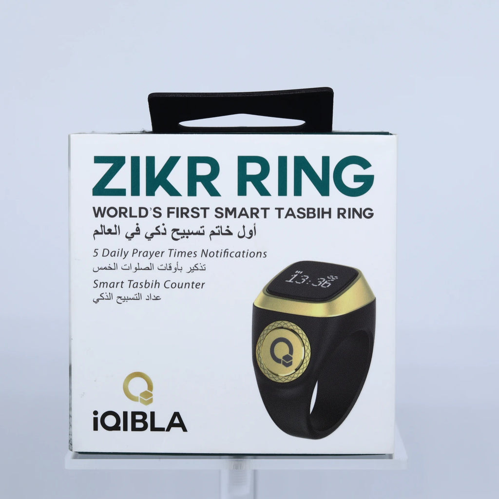 2025 Hot Sell Gift for Muslim Intelligent Praise Tasbih Tally Counting Smart Plasterl Electronic Rosary Zikr Tasbeeh Ring E01 Black Tidesmit