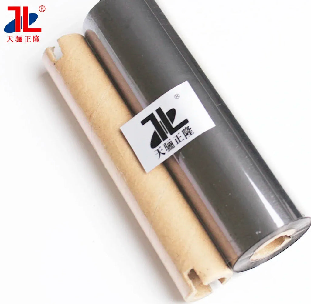 25mm X 300M ZEBRA Black Wash Care Thermal Transfer Resin Barcode High Temp Iron Proof Washable Nylon Satin Garment Label Ribbon