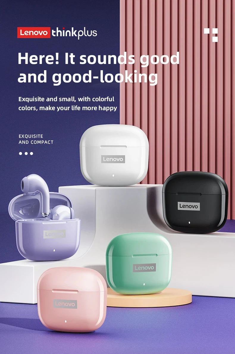 Original Lenovo LP40 Pro Music Earphones Wireless BT 5.1 Earbuds Touch Control TWS Headset Sports Waterproof Headphone with Mic Tidesmit