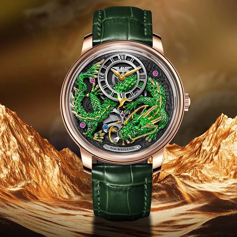 PINDU 6632 Develops and Designs New  Automatic Mechanical Watch Men Watches 45.5MM Luxury High-end Quality Wristwatch Men Gift
