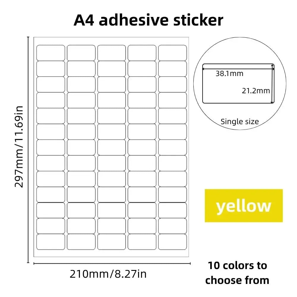 65 Grids A4 Glossy Copperplate Paper Barcode Shipping Label Sheet - Angle/Detail 1