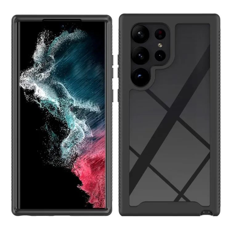 For Samsung Galaxy S23 Ultra PC TPU Hybrid Cover Full Protection PET Screen Protector Phone Case Tidesmit