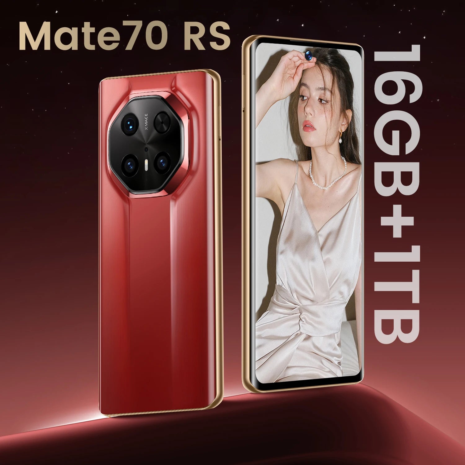 Brand New 5G for MT 70 RS Deca Core Smartphone 7.3 Inch 144Hz Curved Screen 16GB+1TB Memory 108MP Rear English Spanish - Tidesmit