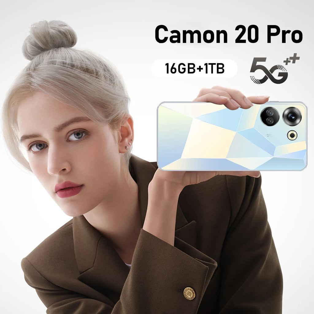 Tecno Camon 20 Pro 5G Smartphone, 16GB RAM, 1TB Storage - Unlocked Mobile Tidesmit