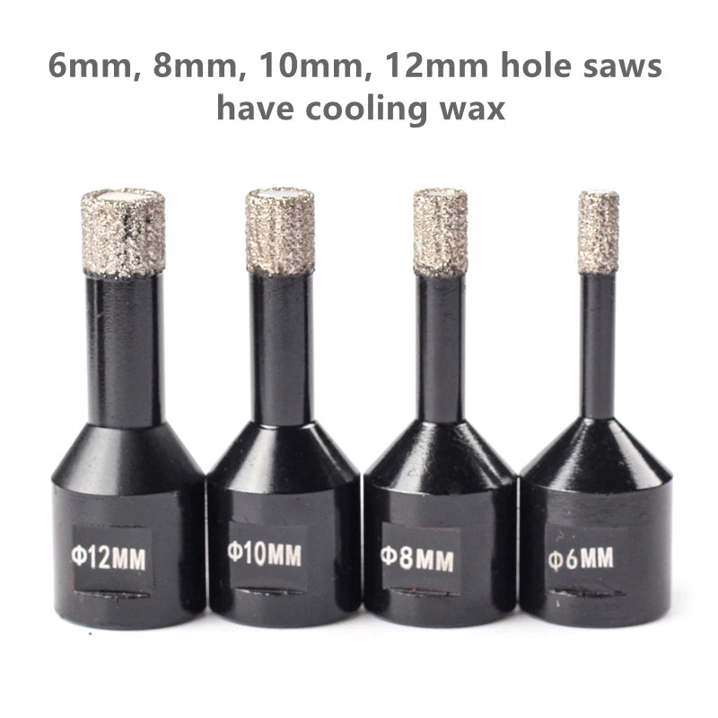 5-130mm M14 Thread Dry Vacuum Brazed Marble Masonry Hole Saw Opener Diamond Drilling Core Bit For Ceramic Tile Granite Marble