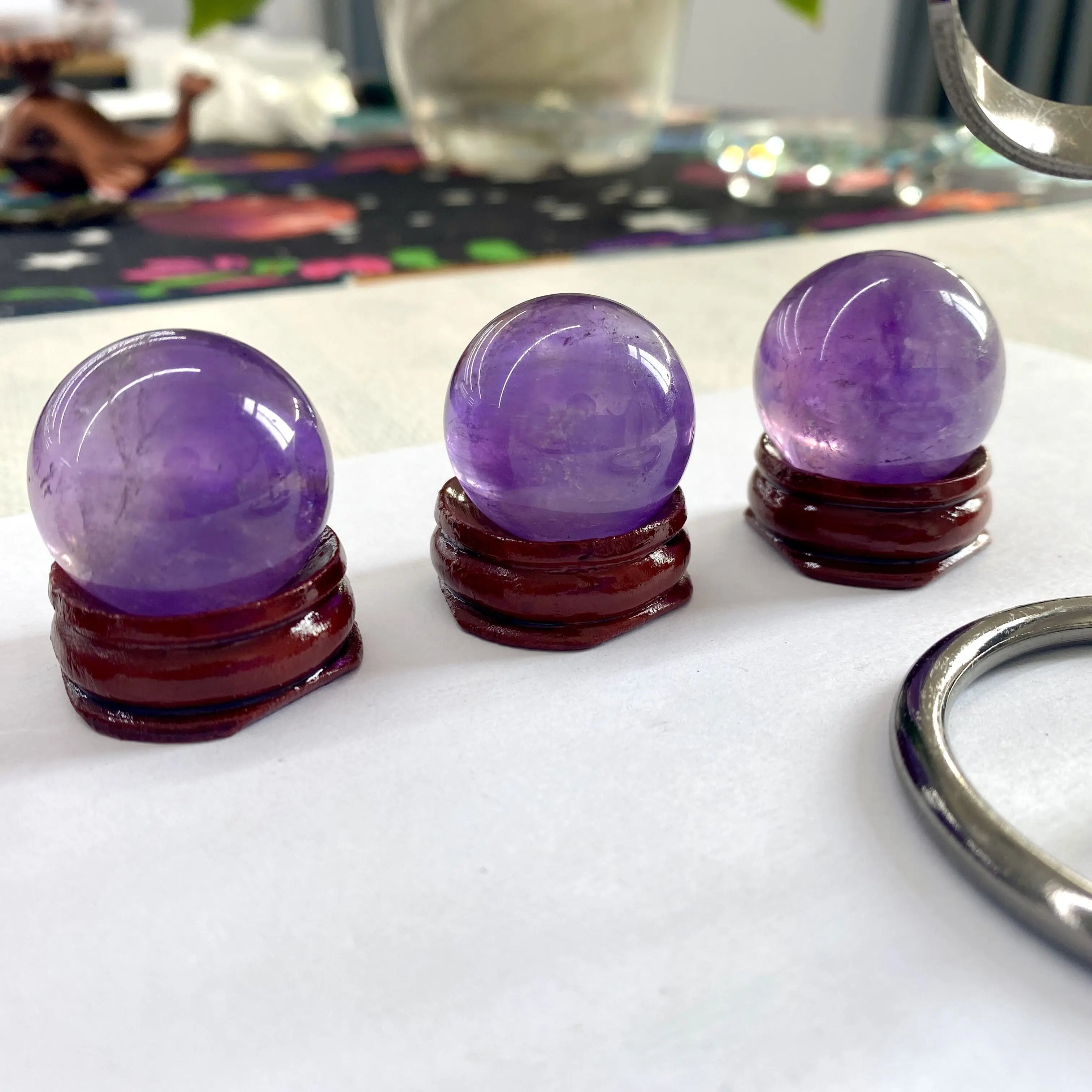 Wholesale Natural Crystal Sphere Ball Healing Crystal Amethyst Spheres  for Decor Home