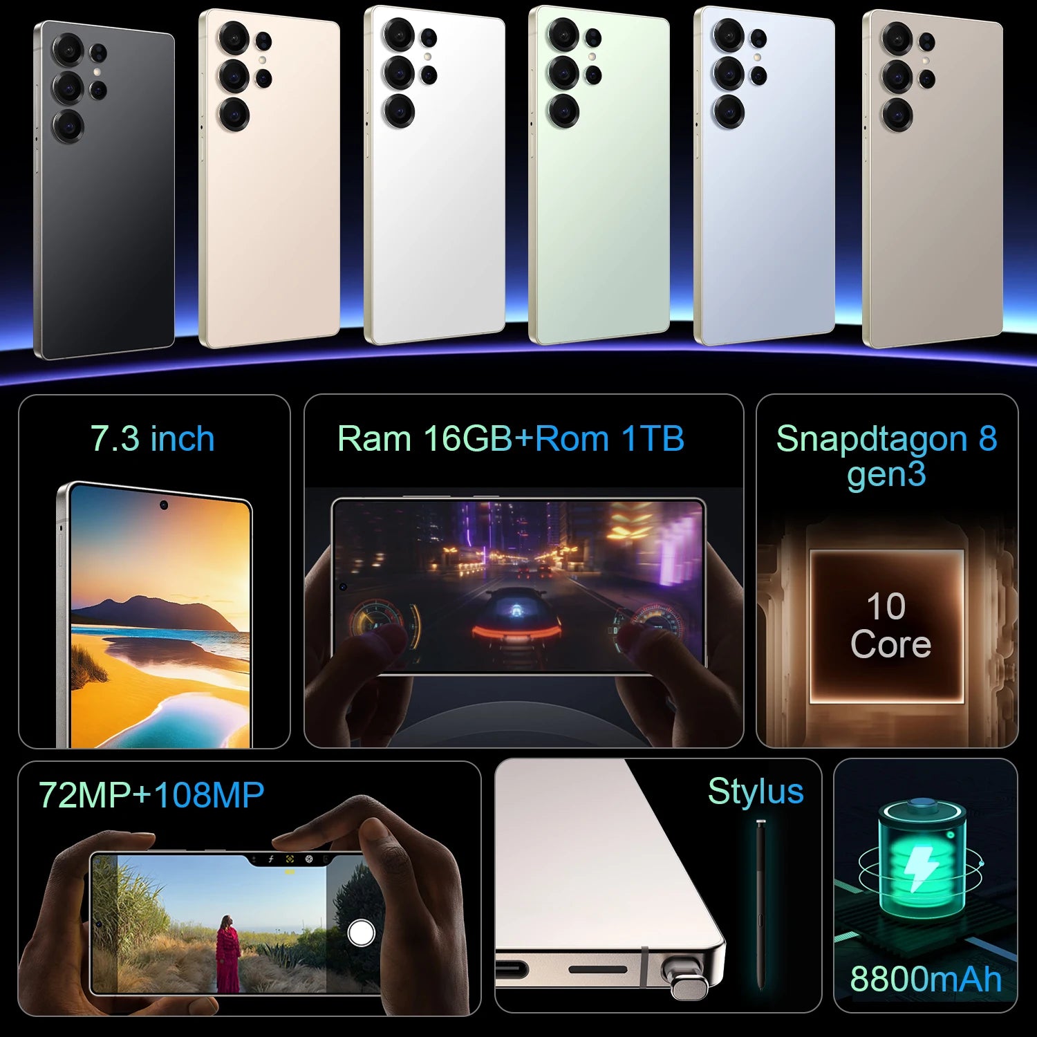 S25 Ultra 5G Smartphone, 16GB RAM, 1TB Storage - Dual SIM Tidesmit