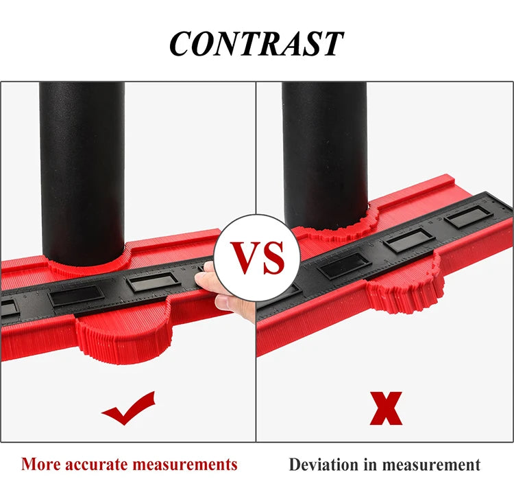 Profile Contour Gauge line Copier Ruler Cutting template Construction Woodworking Measuring instrument ceramic Tiling tiles tool