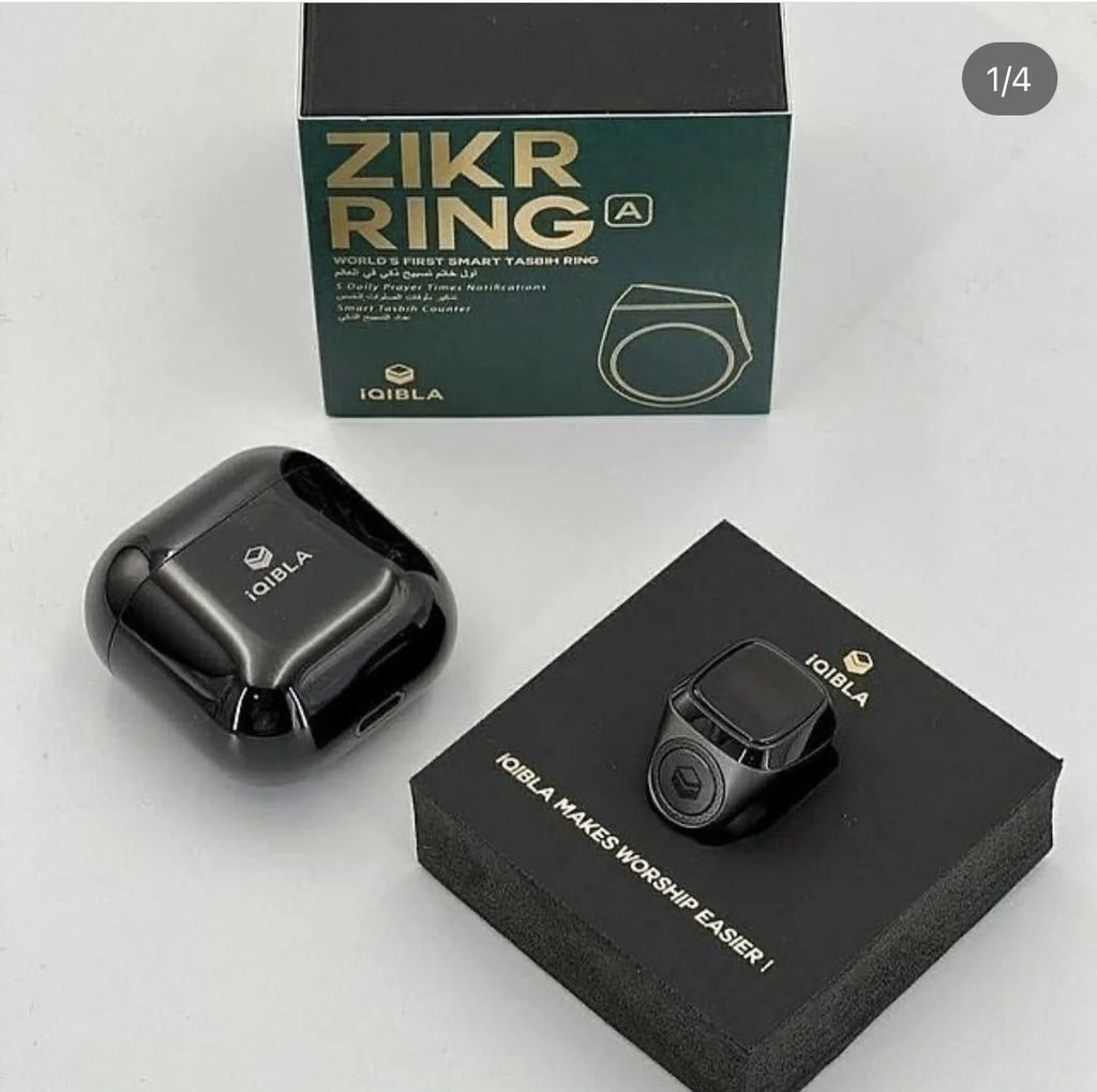 Zikr Ring M02 Metal Counter Muslim Smart Ring with Tasbih Azan Zikr Ring with Charging Case Tasbeeh Counter Tidesmit