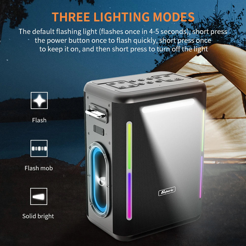 Bluetooth Speaker -400W High Power Karaoke BT5.3 Speaker Portable 360 Stereo Surround Waterproof Wireless Subwoofer with Dual Microphone Boombox