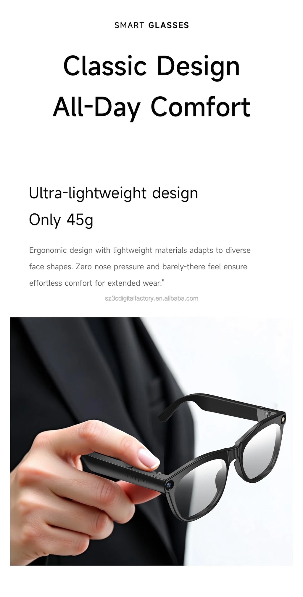 NextGen CY01 Smart Glasses AIPowered Translation 8.0MP Camera Multimedia Player AR Hardware Glasses Tidesmit