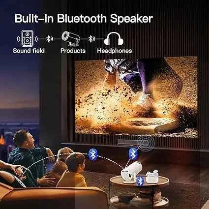 Dazzler HY300 Projector 130-inch Mini Projector 4K Android Smart Bluetooth Wifi Portable Led Projector with HiFi Speaker My Store
