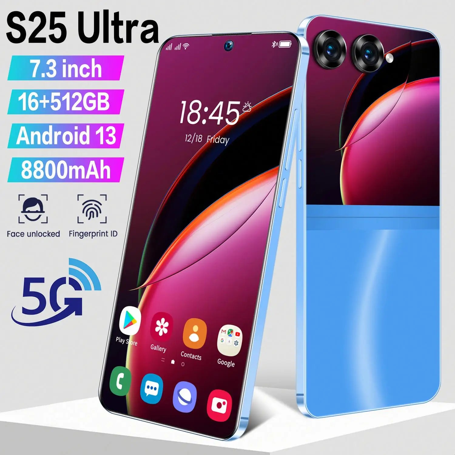 S25 Ultra 5G Smartphone 16GB RAM 512GB - Dual SIM Unlocked White Tidesmit