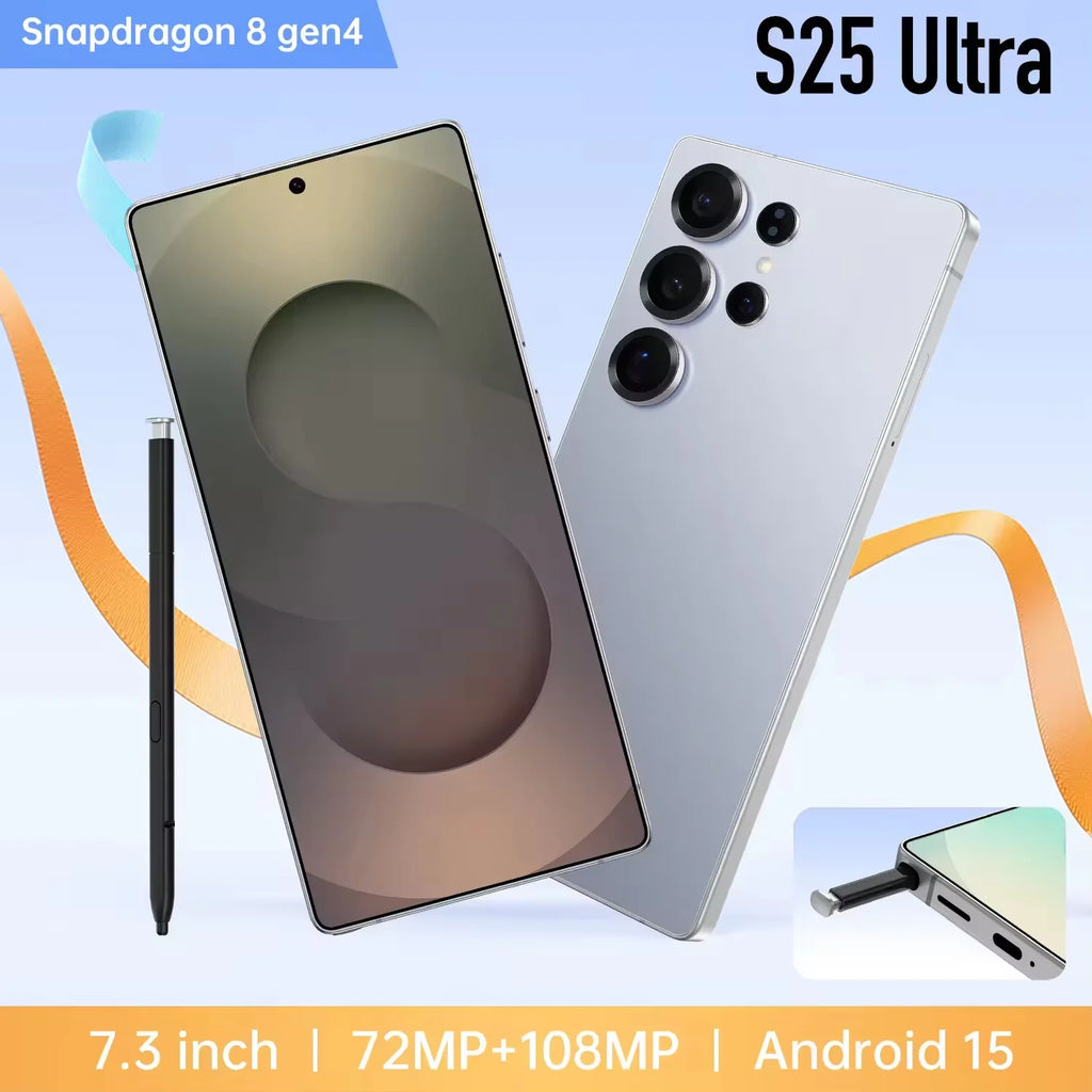 Value Deal S25 Smart Phone Original 7.3-inch Large Screen 16+1TB Storage Cross-border - Tidesmit