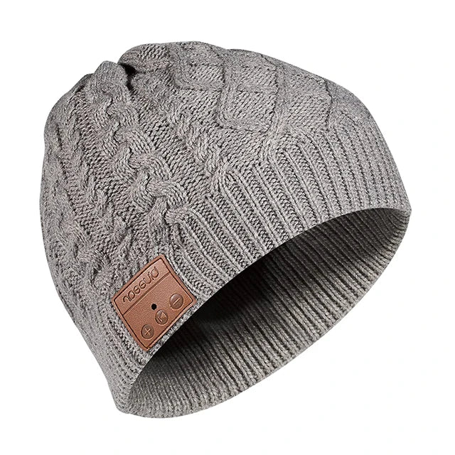 2023 Factory Fashion Winter Warm Bt Smart Beanie Custom Music Hat With Wireless Music Headphone Gray Tidesmit