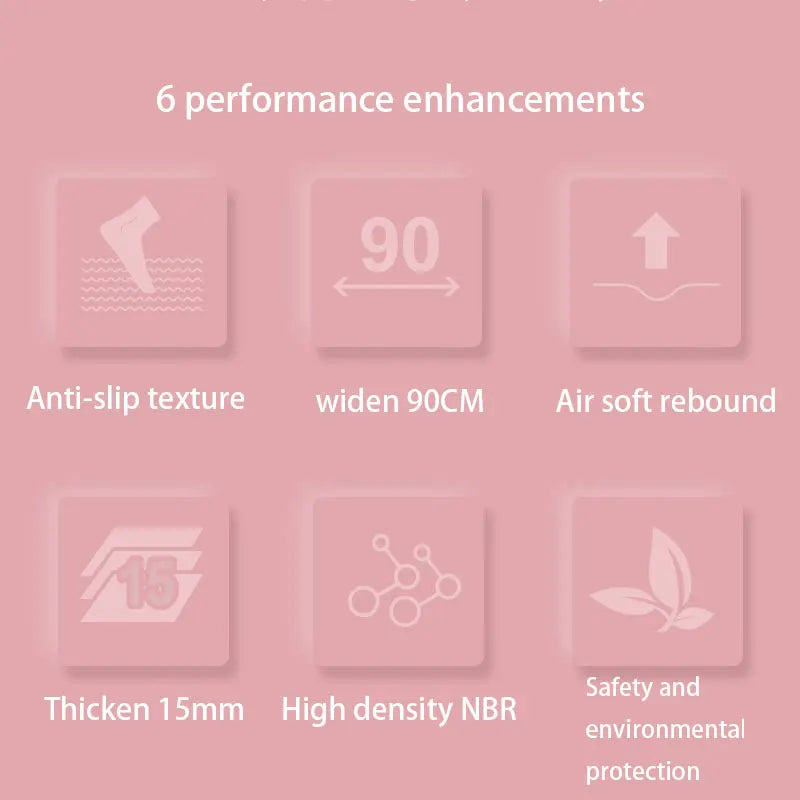 185*90CM Thickened Yoga Mat NBR Waterproof High Density Rebound Yoga Mat Home Gym Non-Slip Mat for Fitnes Pilates Gymnastics