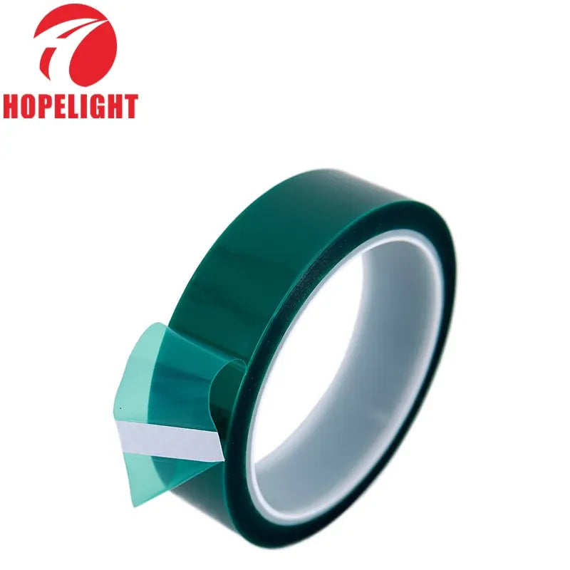 HOPELIGHT green heat-resistant PET tape roll with glossy adhesive liner edge