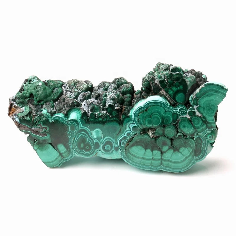 Wholesale crystal bulk raw malachite slice polished slab for home decoration