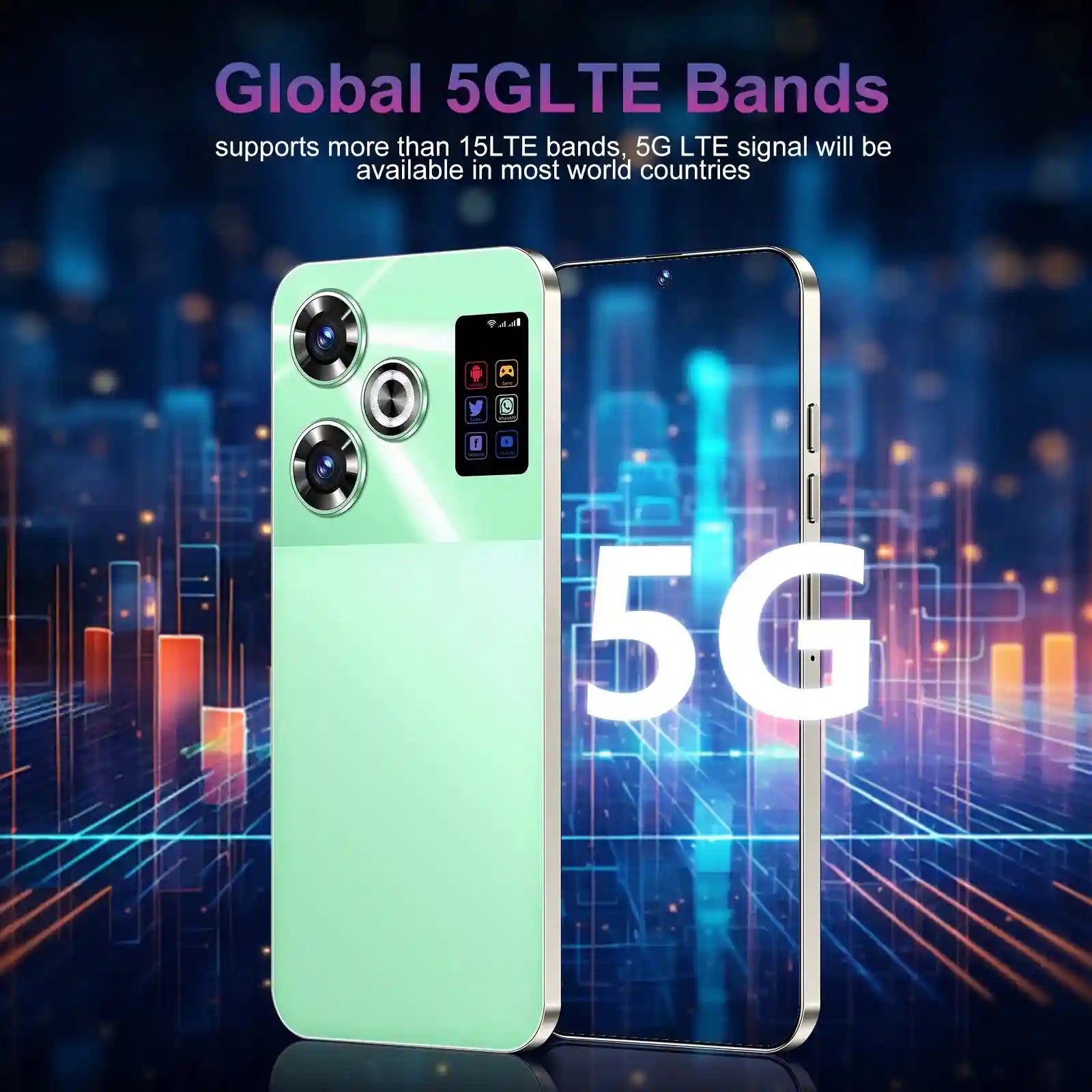 Tidesmit 5G Smartphone, 7.3 Inch AMOLED, 16GB RAM, 1TB Storage Tidesmit