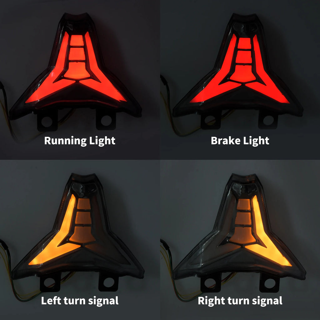 Motorcycle Rear Integrated LED Taillight Turn Signal Brake Run Lamp Tail Light For Kawasaki Z1000 2013-23 Ninja ZX10R ZX6R Z400