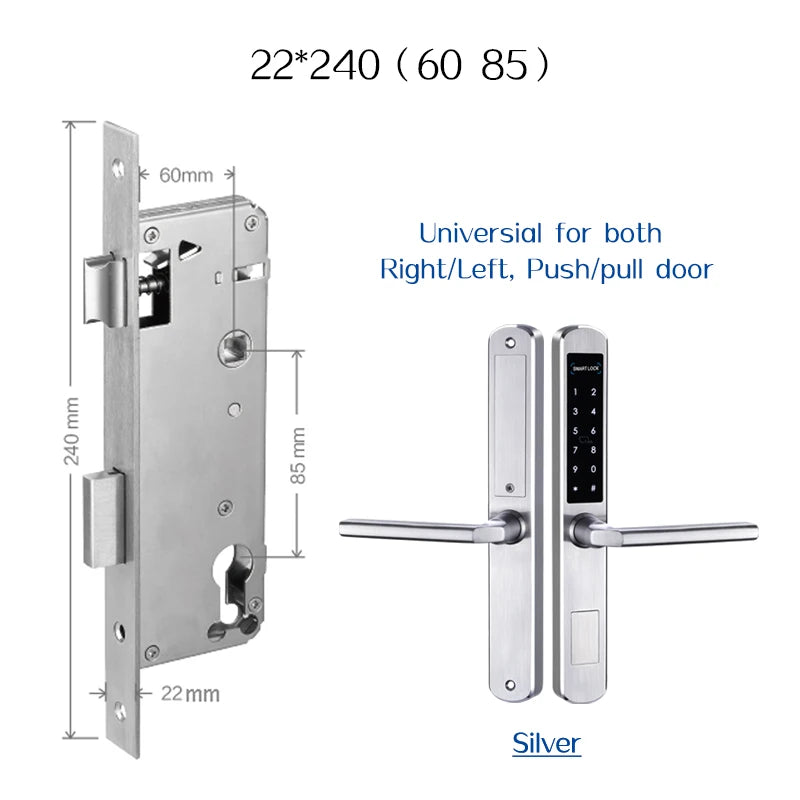 TTLock App Smart Sliding Lock WIFI Electronic Door Lock Bluetooth Digital APP Keypad Code RFID Card Keyless Lock For Hotel/Home