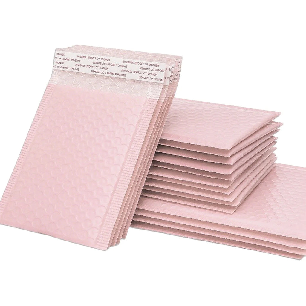 Cheap Personalized Logo Custom Print Compostable Pink Self Seal Mailing Shipping Packaging Poly Air Bubble Bags Mailer Envelope
