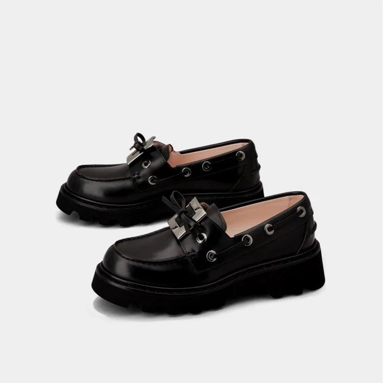 High-quality Brand Identical Loafers Women's Small Leather Shoes Single Shoes