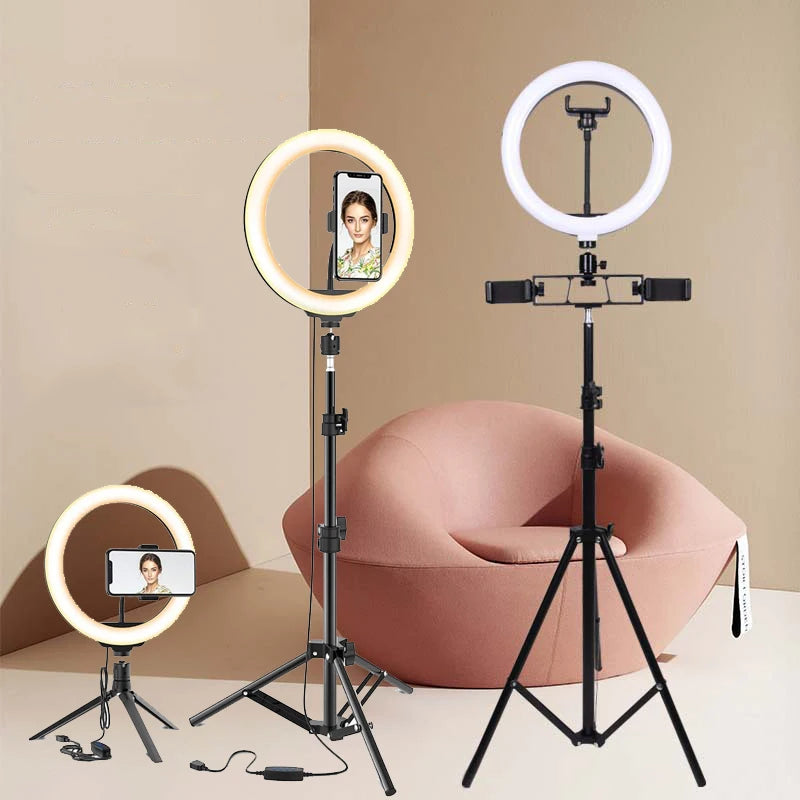 10 Inch LED Ring Light with Tripod Stand for Professional Video Lighting Tidesmit