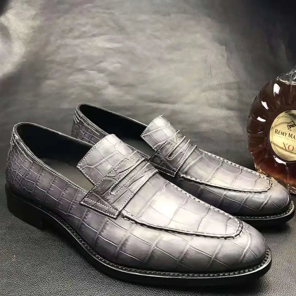 Goodyear Genuine crocodile Leather Loafers Men Luxury Casual Loafer Shoes for Men alligator Skin Custom Dress Shoes Men