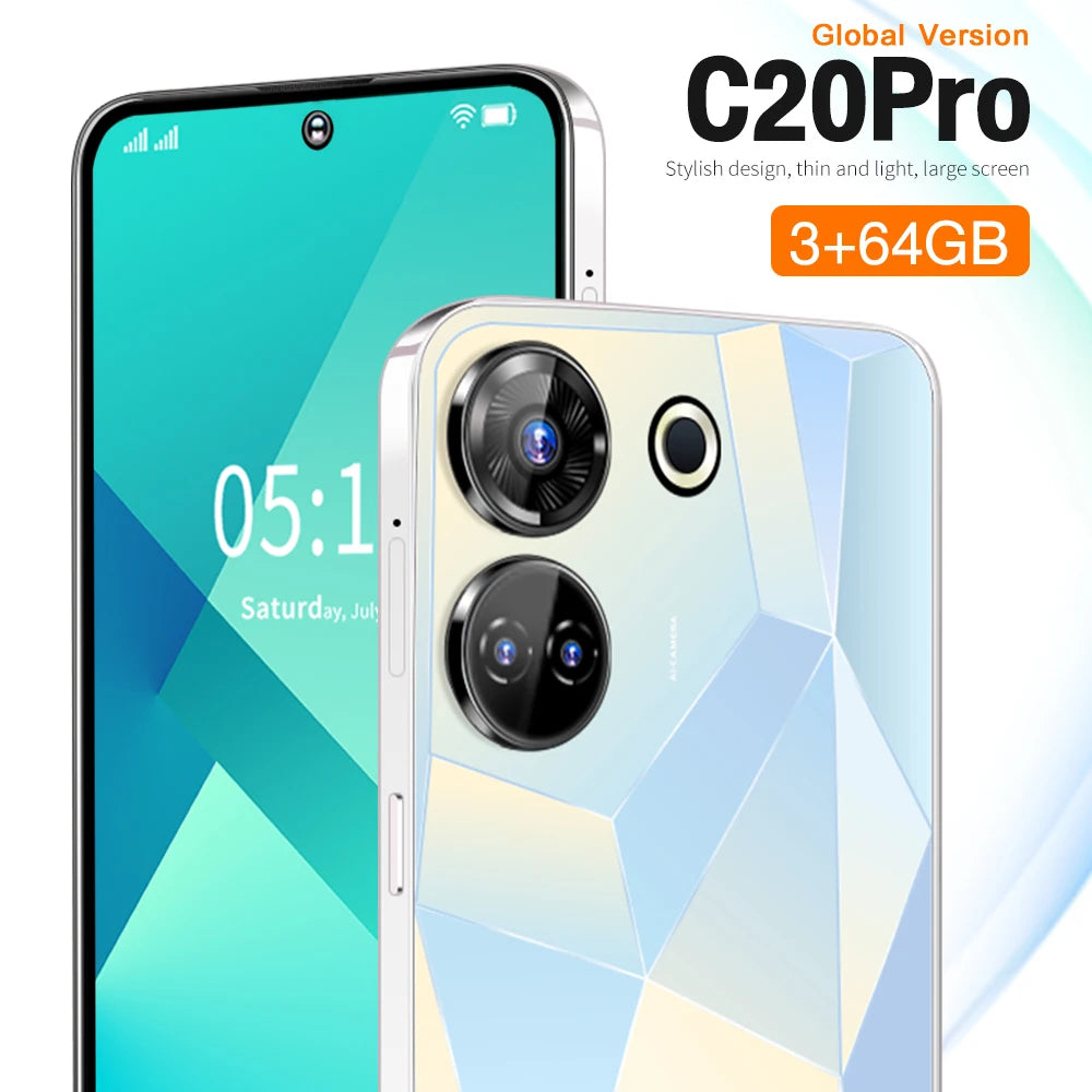 Popular Smart Phone C20pro Android Lock Screen Positioning Dual Card Dual Smart Touch Phone - Tidesmit