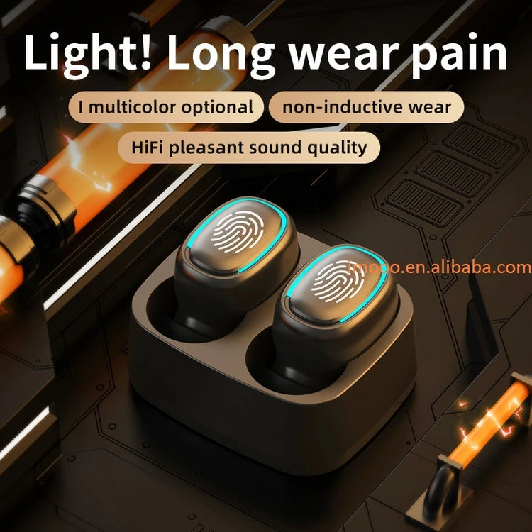 Factory Price Wireless Earbuds Touch Light Mini 40mA Earplugs Anti-Sweat HD Sound Quality Stereo Universal Headset Earphone Tidesmit