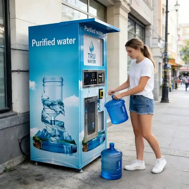 Coin-Operated Shoe Washing Vending Machine with Automatic Dispensing