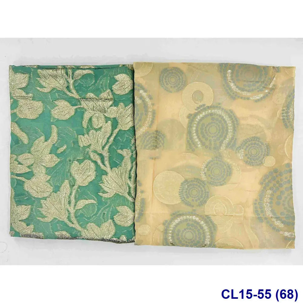 Lisami RTS Luxury Silk Fabric Elegant Multi-Color 3D Metallic Handcut for Dresses Weddings and Curtains