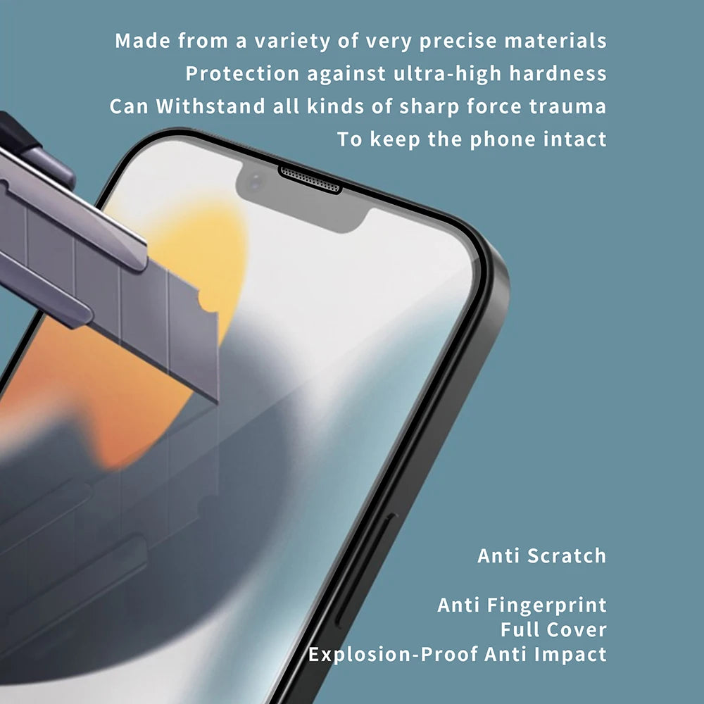 Grade AAA HD Clear Tempered Glass Screen Protector for iPhone 14 3D Radiant Mobile Phone Film Tidesmit