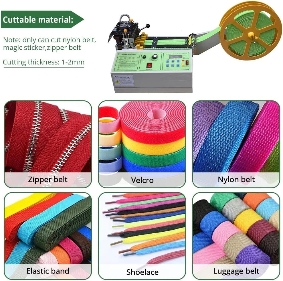 Fully Automatic Computer Cold and Hot Cutting Machine Cuff Cloth Cutting Machine Ribbon Webbing Elastic Band Hot Cutting Machine