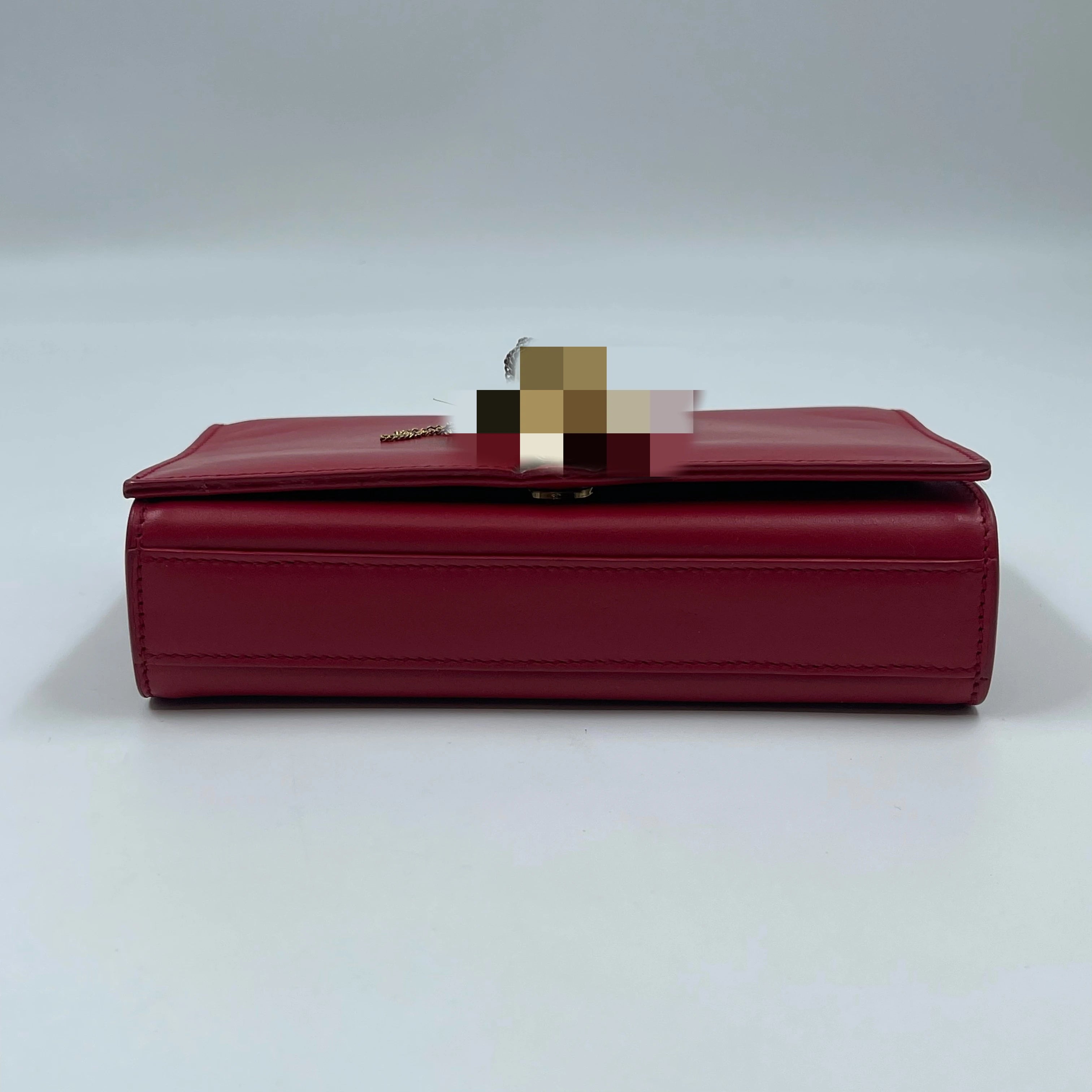 Luxury High-End Pre-Owned Designer Handbags Wholesale, Genuine Leather Red Square Shoulder Bag, Fashion Statement Piece