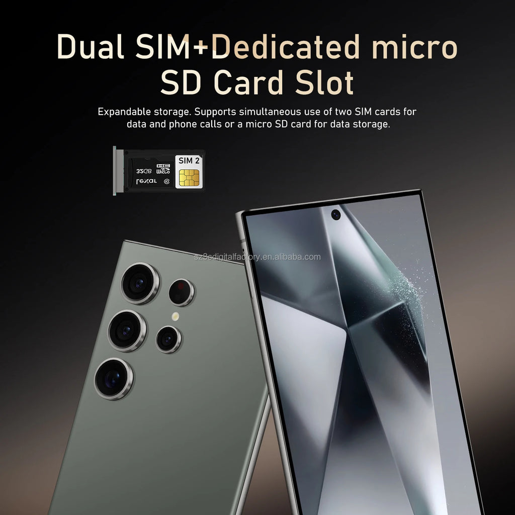 Tidesmit S25 Ultra 5G smartphone with 16GB RAM and 1TB storage, featuring 108MP camera for high-end gaming.