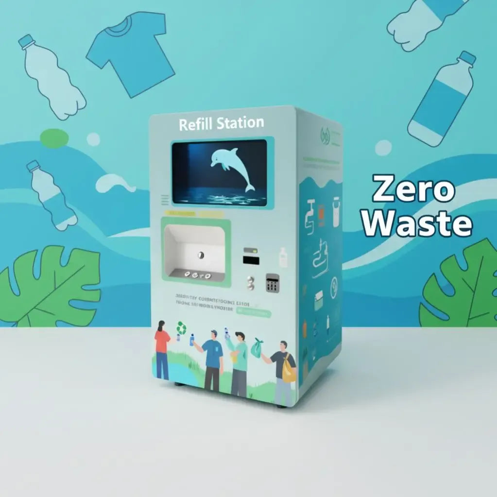 Coin-Operated Shoe Washing Vending Machine with Automatic Dispensing