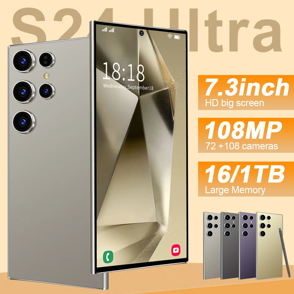 High Quality Original S24 Smartphone S24 Ultra Smart Phone Unlocked 4g 5g Cellphone 7.3inch - Tidesmit