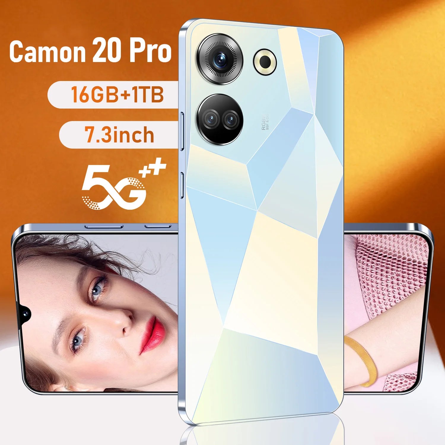 Tecno Camon 20 Pro 5G Smartphone, 16GB RAM, 1TB Storage - Unlocked Mobile Tidesmit